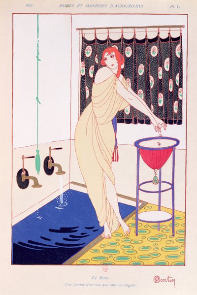 "الحمام" ، رسم توضيحي من "Modes et Manieres d&39;Aujourd&39;hui" ، 1913 بواسطة تشارلز مارتن
